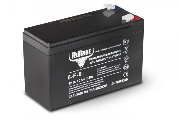 Тяговый гелевый аккумулятор RuTrike 6-F-9 (12V9A/H C20) в Волгограде