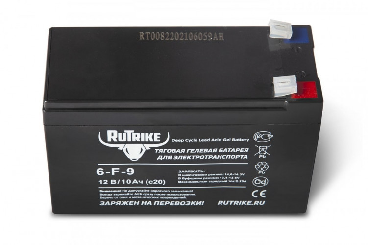 Тяговый гелевый аккумулятор RuTrike 6-F-9 (12V9A/H C20) в Волгограде