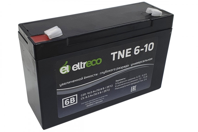 Тяговый аккумулятор Eltreco TNE6-10 (6V10A/H C20) в Волгограде