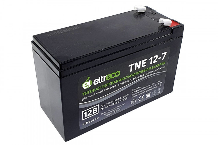 Тяговый аккумулятор Eltreco TNE12-7 (12V7A/H C20) в Волгограде