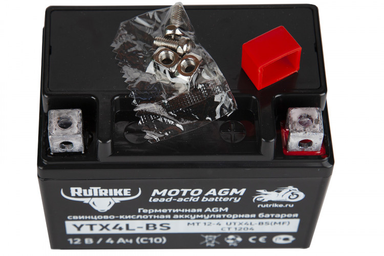 Аккумулятор стартерный для мототехники Rutrike YTX4L-BS (12V/4Ah) в Волгограде