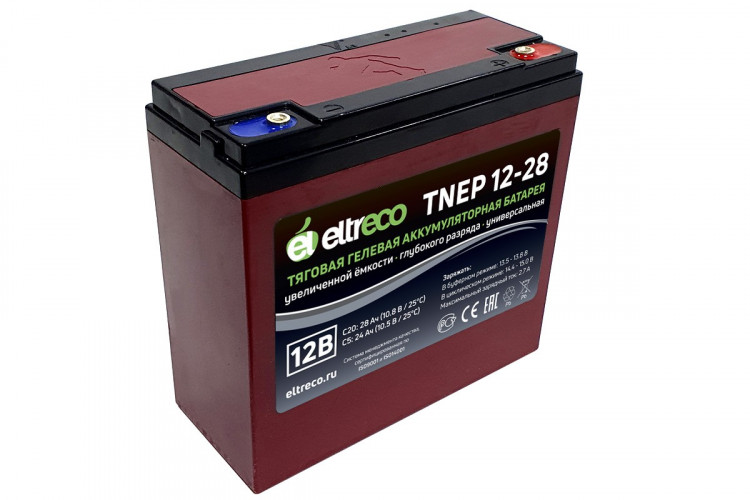 Тяговый аккумулятор Eltreco TNE12-28 (12V23,5A/H C3) нож в Волгограде