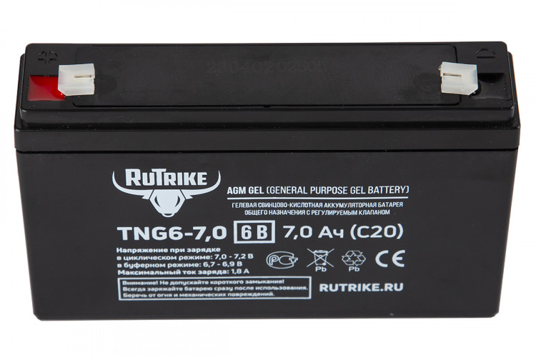 Тяговый гелевый аккумулятор RuTrike TNG 6-7.0 (6V7.0 A/H C20) в Волгограде