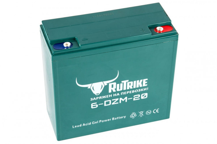 Тяговый гелевый аккумулятор RuTrike 6-DZF-20 (12V20A/H C2) в Волгограде