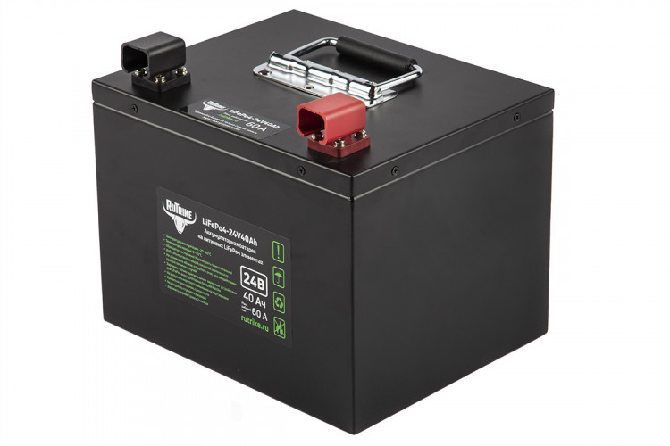 Тяговый железо-фосфатный аккумулятор RuTrike LiFePO4 24V40Ah (60A) в Волгограде
