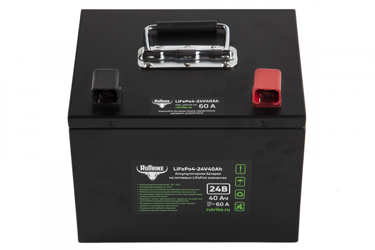 Тяговый железо-фосфатный аккумулятор RuTrike LiFePO4 24V40Ah (60A) в Волгограде