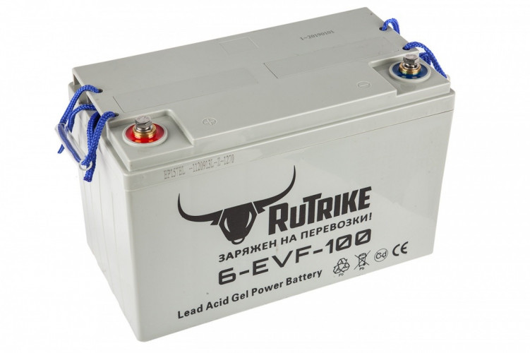 Тяговый гелевый аккумулятор RuTrike 6-EVF-100A (12V100A/H C3) в Волгограде